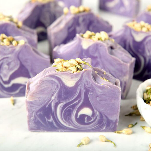 Swirled Orchid Soap Project